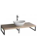 Aqualine Vega mosdótartó pult 144,5x45 cm, platina tölgy VG7