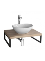 Aqualine Vega mosdótartó pult 72,5x45 cm, platina tölgy VG77