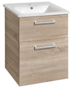 Aqualine Vega 2 fiókos mosdótartó szekrény 51,5x72,6x43,6 cm