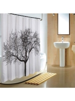 Aqualine PVC zuhanyfüggöny 180x200 cm, fehér ZP008 - Fürdősz