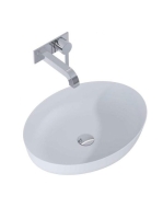 Arezzo design Rika pultra ültethető mosdó 52 cm, matt szürke