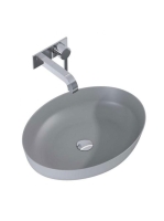 Arezzo design Rika pultra ültethető mosdó 52 cm, matt ezüsts