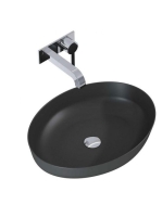 Arezzo design Rika pultra ültethető mosdó 52 cm, matt antrac