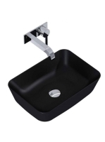 Arezzo design Reni pultra ültethető mosdó 46 cm, matt fekete