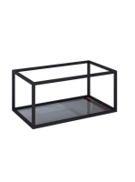 Arezzo design Monterey alsó polcos fekete fémkeret üvegpolcc