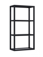 Arezzo design Monterey függőpolc üveggel 40x80 cm, matt feke