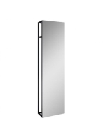 Arezzo design Nebo tükör tölgy polccal 50x190 cm, matt feket