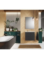 Arezzo design Etna 2 fiókos szekrény mosdóval 60x38,4 grafit