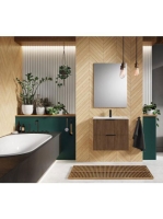 Arezzo design Etna 2 fiókos szekrény mosdóval 60x38,4 fekete