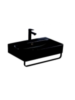 Arezzo design Plano Mosdótál törölközőtartóval - lefolyó, fe