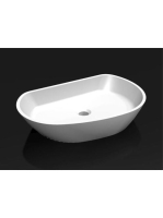 Arezzo design Maryland öntött márvány mosdó 60x37 cm, csaply