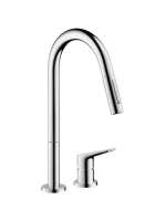 Axor Citterio M 2-lyukú konyhai csaptelep 220 Eco kihúzható