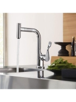 Axor mosogató csaptelep kihúzható zuhanyfejjel 39861000 - Ko