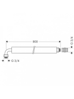 Axor rugamas bekötőcső 800 mm 58308000 - Fürdőszoba - Fürdős