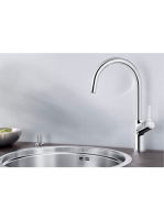 BLANCO Carena egykaros mosogató csaptelep, króm 520766 - Kon