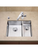 BLANCO Claron 340/180-U Infino balos selyemfényű rozsdamente