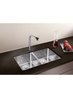 BLANCO Andano 340/340-U rozsdamentes acél mosogató, selyemfé