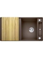 BLANCO Axia III 5 S-F Silgránit mosogató excenterrel, fa vág