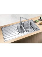 Blanco Dinas 6S rozsdamentes acél mosogató csaplyuk nélkül 5