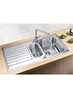 Blanco Dinas 6S rozsdamentes acél mosogató két furattal 5233