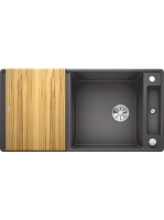 BLANCO Axia III XL 6 S-F Silgránit mosogató excenterrel, fa