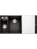 BLANCO Axia III 6 S-F fekete Silgránit mosogató excenterrel,
