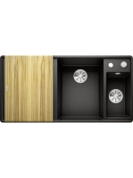 BLANCO Axia III 6 S-F fekete Silgránit mosogató excenterrel,