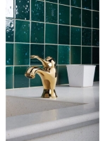 Bugnatese Lem mosdócsaptelep leeresztővel, arany 1913DO - Fü