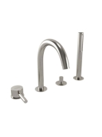 Bugnatese Kobuk 4-lyukú kádcsaptelep, rozsdamentes acél hatá