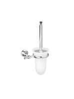 Bugnatese Tradicionális fali WC kefe tartó üveg betéttel, br