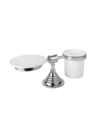 Bugnatese Olympia álló pohár és szappantartó, szálcsiszolt n