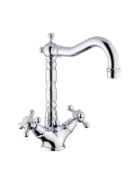 Bugnatese Revival mosdócsaptelep leeresztővel, króm/arany 43