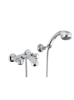 Bugnatese Axo kádcsaptelep zuhanyszettel, króm/arany 602CRDO