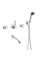 Bugnatese Axo falsík alatti zuhanyrendszer, króm/arany 618CR