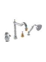 Bugnatese Oxford kádperemre szerelhető 4-lyukú kádcsaptelep,