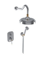 Bugnatese Oxford falsík alatti zuhanyrendszer, króm/arany 63