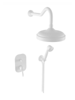 Bugnatese Oxford falsík alatti zuhanyrendszer, matt fehér 63