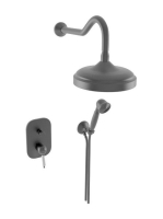 Bugnatese Oxford falsík alatti zuhanyrendszer, matt fekete 6