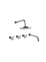 Bugnatese Rodos falsík alatti zuhanyrendszer, króm 7328CR -