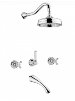 Bugnatese Arcadia falsík alatti zuhanyszett kádkifolyóval, k