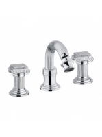 Bugnatese Olympia 3-lyukas bidé csaptelep leeresztővel, króm