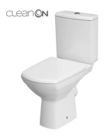 Cersanit Carina perem nélküli monoblokk WC, oldalsó bekötéss