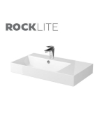 Cersanit Inverto Rocklite 80 szögletes kerámia mosdó, jobb o