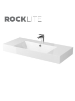 Cersanit Inverto Rocklite 100 szögletes kerámia mosdó, túlfo
