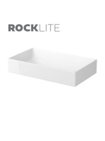 Cersanit Inverto Rocklite 60 szögletes kerámia mosdótál, túl