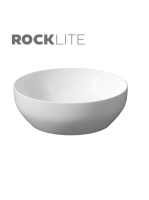 Cersanit Larga ROCKLITE kerámia mosdótál 40x40 cm, túlfolyó