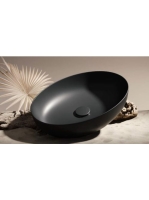 Cersanit Larga ROCKLITE kerámia mosdótál 40x40 cm, túlfolyó