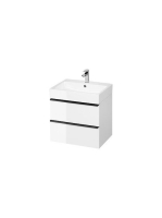 Cersanit Virgo 60 fényes fehér mosdószekrény mosdóhoz, feket