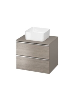 Cersanit Virgo 60 szürkés tölgy alsószekrény, króm fogantyúv