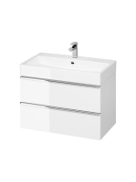 Cersanit Virgo fehér mosdószekrény 80-as mosdóhoz, króm foga